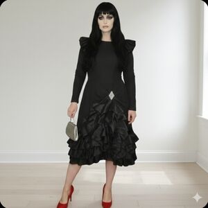 Vintage 80s Susan Roselli For Vijack Cocktail Dress M-L